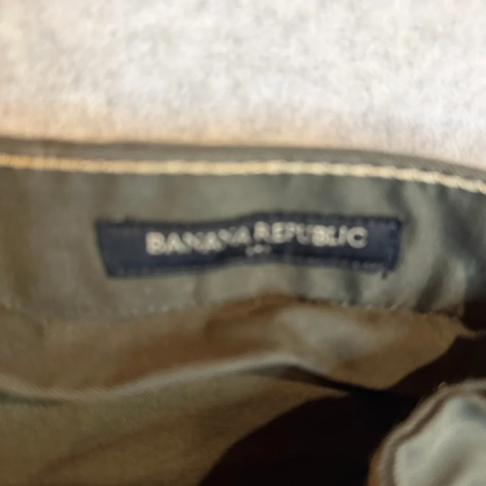 Banana Republic Pants Mens 32 Lived-In Chino Olive Green Slim Fit EUC